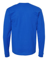 Pretreated Tultex 291 Unisex Heavyweight Jersey Long Sleeve T-Shirt - Royal - Back