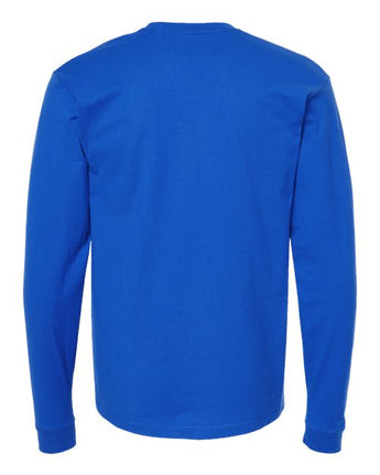 Pretreated Tultex 291 Unisex Heavyweight Jersey Long Sleeve T-Shirt - Royal - Back