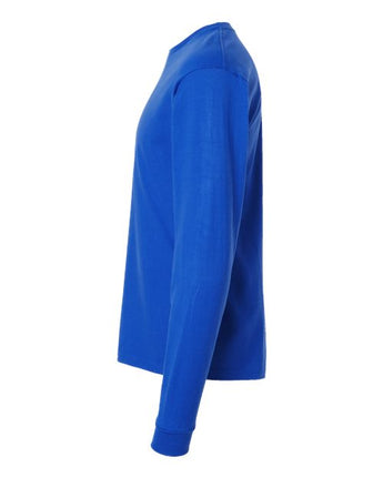 Pretreated Tultex 291 Unisex Heavyweight Jersey Long Sleeve T-Shirt - Royal - Side