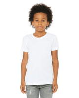Pretreated BELLA+CANVAS 3001YCVC Youth Heather CVC Jersey Tee - Solid White Blend
