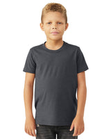 Pretreated BELLA+CANVAS 3001YCVC Youth Heather CVC Jersey Tee - Heather Midnight Navy