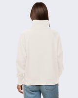 Pretreated Enza 31179 Ladies Boxy Half Zip Fleece - Bleached Linen - Back