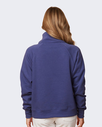Pretreated Enza 31179 Ladies Boxy Half Zip Fleece - Future Dusk - Back