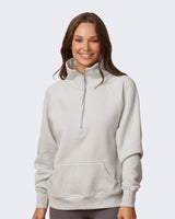 Pretreated Enza 31179 Ladies Boxy Half Zip Fleece - Jet Stream