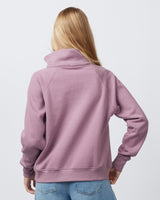 Pretreated Enza 31179 Ladies Boxy Half Zip Fleece - Lavender Haze - Back