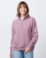 Pretreated Enza 31179 Ladies Boxy Half Zip Fleece - Lavender Haze