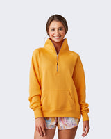 Pretreated Enza 31179 Ladies Boxy Half Zip Fleece - Mango Dream