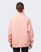 Pretreated Enza 31179 Ladies Boxy Half Zip Fleece - Silver Pink - Back