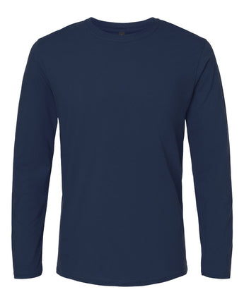 Pretreated Gildan 64400 Unisex Softstyle Unisex Long Sleeve T-Shirt - Navy