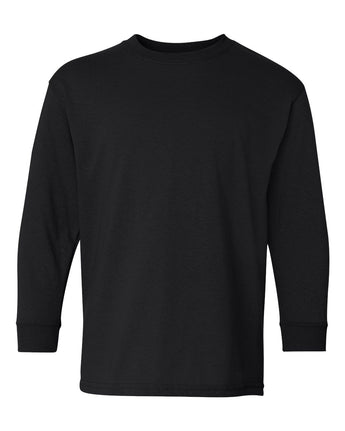 Pretreated Gildan 5400B Youth Heavy Cotton Long Sleeve T-Shirt - Black