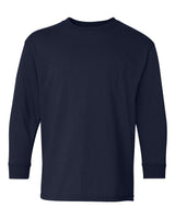 Pretreated Gildan 5400B Youth Heavy Cotton Long Sleeve T-Shirt - Navy