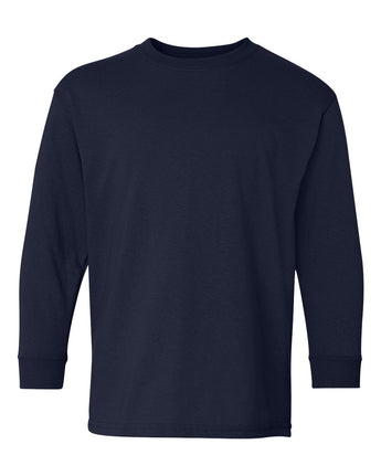 Pretreated Gildan 5400B Youth Heavy Cotton Long Sleeve T-Shirt - Navy
