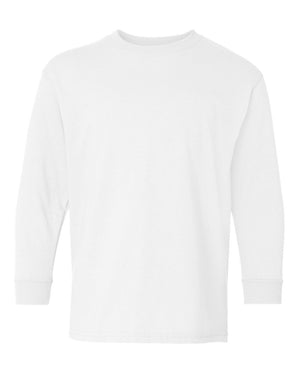 Pretreated Gildan 5400B Youth Heavy Cotton Long Sleeve T-Shirt - White