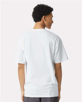 Pretreated American Apparel 5389 Unisex Sueded Tee - Sueded White - On Model - Back