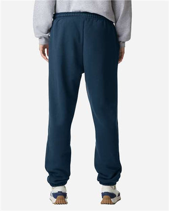 Pretreated American Apparel RF491 Unisex ReFlex Fleece Sweatpants - Sea Blue - On Model - Back