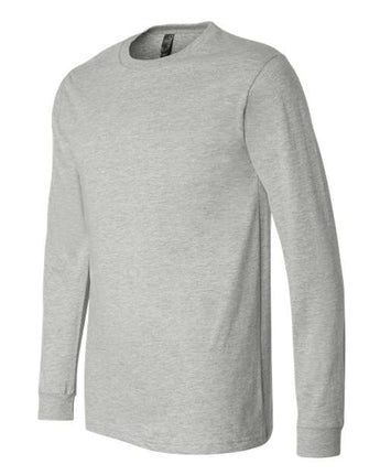 Pretreated BELLA+CANVAS 3501CVC Heather CVC Long Sleeve Tee - Athletic Heather - Side