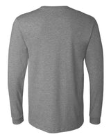 Pretreated BELLA+CANVAS 3501CVC Heather CVC Long Sleeve Tee - Deep Heather - Back