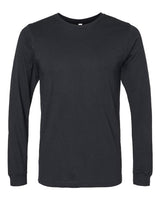 Pretreated BELLA+CANVAS 3501CVC Heather CVC Long Sleeve Tee - Solid Black Blend