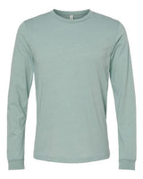 Pretreated BELLA+CANVAS 3501CVC Heather CVC Long Sleeve Tee - Heather Dusty Blue