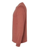Pretreated BELLA+CANVAS 3501CVC Heather CVC Long Sleeve Tee - Heather Clay - Side