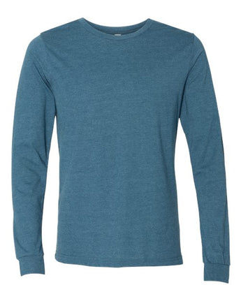 Pretreated BELLA+CANVAS 3501CVC Heather CVC Long Sleeve Tee - Heather Deep Teal