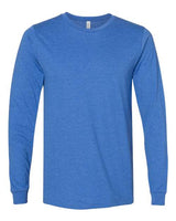 Pretreated BELLA+CANVAS 3501CVC Heather CVC Long Sleeve Tee - Heather True Royal