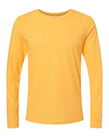 Pretreated BELLA+CANVAS 3501CVC Heather CVC Long Sleeve Tee - Heather Yellow Gold