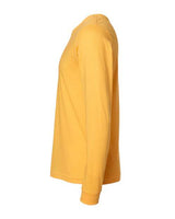 Pretreated BELLA+CANVAS 3501CVC Heather CVC Long Sleeve Tee - Heather Yellow Gold - Side