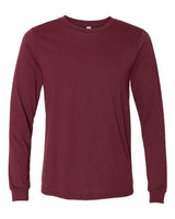Pretreated BELLA+CANVAS 3501CVC Heather CVC Long Sleeve Tee - Heather Cardinal