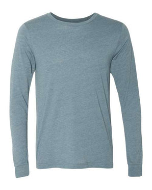 Pretreated BELLA+CANVAS 3501CVC Heather CVC Long Sleeve Tee - Heather Slate