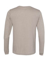 Pretreated BELLA+CANVAS 3501CVC Heather CVC Long Sleeve Tee - Heather Stone - Back