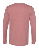 Pretreated BELLA+CANVAS 3501CVC Heather CVC Long Sleeve Tee - Heather Mauve - Back