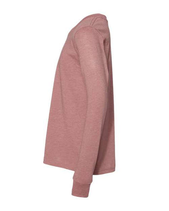 Pretreated BELLA+CANVAS 3501CVC Heather CVC Long Sleeve Tee - Heather Mauve - Side