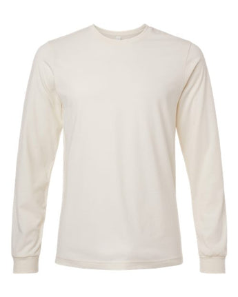 Pretreated BELLA+CANVAS 3501CVC Heather CVC Long Sleeve Tee - Heather Natural