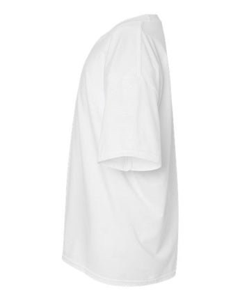 Pretreated Gildan 64000BCVC Softstyle CVC Youth T-Shirt - White - Side