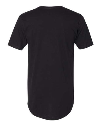 Pretreated Next Level 3602 Unisex Cotton Long Body Tee - Black - Back