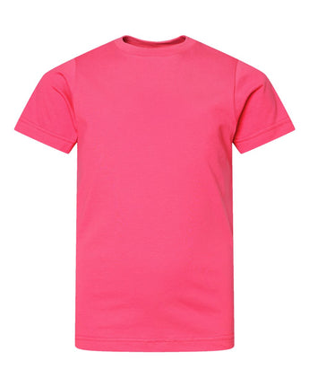 Pretreated LAT 6101 Youth Fine Jersey Tee - Hot Pink
