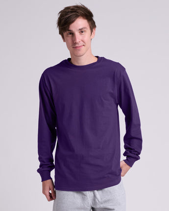 Pretreated JERZEES 363L Classics Unisex Long Sleeve T-Shirt - Deep Purple