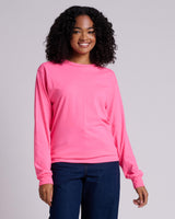 Pretreated JERZEES 363L Classics Unisex Long Sleeve T-Shirt - Neon Pink