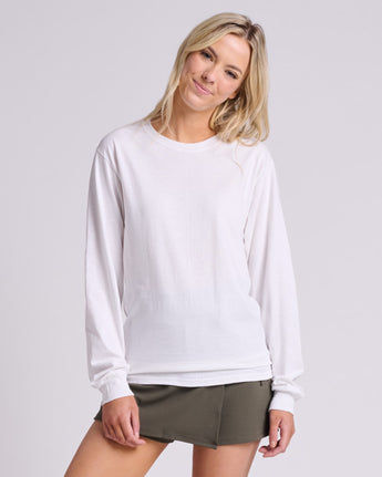 Pretreated JERZEES 363L Classics Unisex Long Sleeve T-Shirt - White