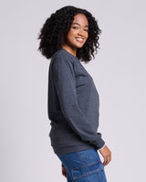 Pretreated JERZEES 363L Classics Unisex Long Sleeve T-Shirt - Black Heather - Side
