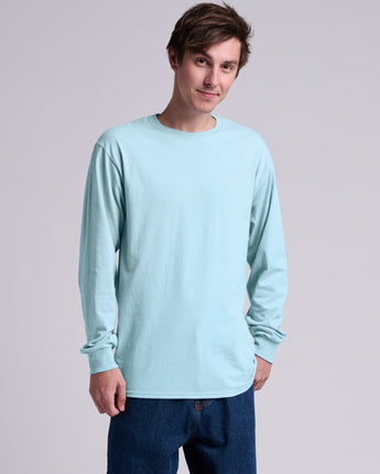 Pretreated JERZEES 363L Classics Unisex Long Sleeve T-Shirt - Breezy Blue