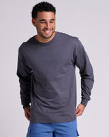 Pretreated JERZEES 363L Classics Unisex Long Sleeve T-Shirt - Charcoal Grey