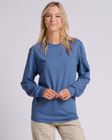Pretreated JERZEES 363L Classics Unisex Long Sleeve T-Shirt - Denim