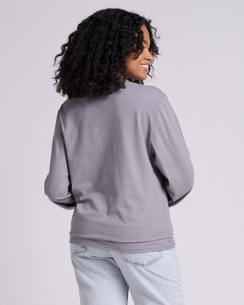 Pretreated JERZEES 363L Classics Unisex Long Sleeve T-Shirt - Rock - Back
