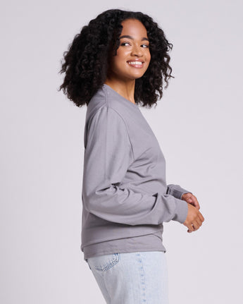Pretreated JERZEES 363L Classics Unisex Long Sleeve T-Shirt - Rock - Side