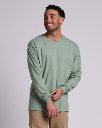 Pretreated JERZEES 363L Classics Unisex Long Sleeve T-Shirt - Sage
