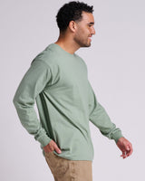 Pretreated JERZEES 363L Classics Unisex Long Sleeve T-Shirt - Sage - Side
