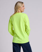 Pretreated JERZEES 363L Classics Unisex Long Sleeve T-Shirt - Safety Green - Back
