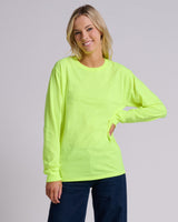 Pretreated JERZEES 363L Classics Unisex Long Sleeve T-Shirt - Safety Green
